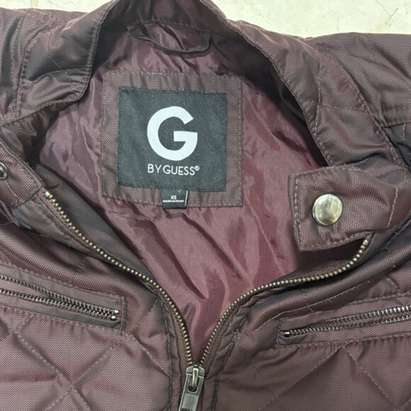 Guess Men's Quilted Jacket - Dark Burgundy - Picture 2 of 7